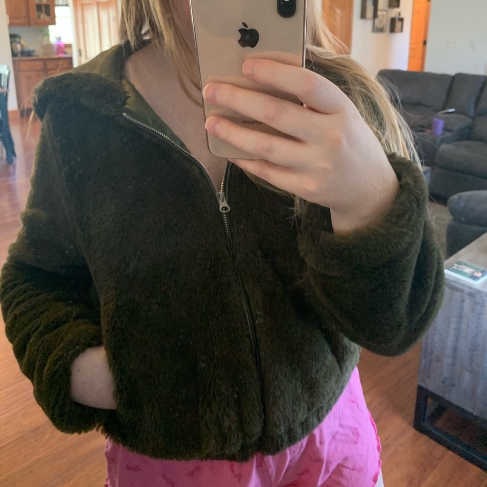 Green Sherpa Jacket